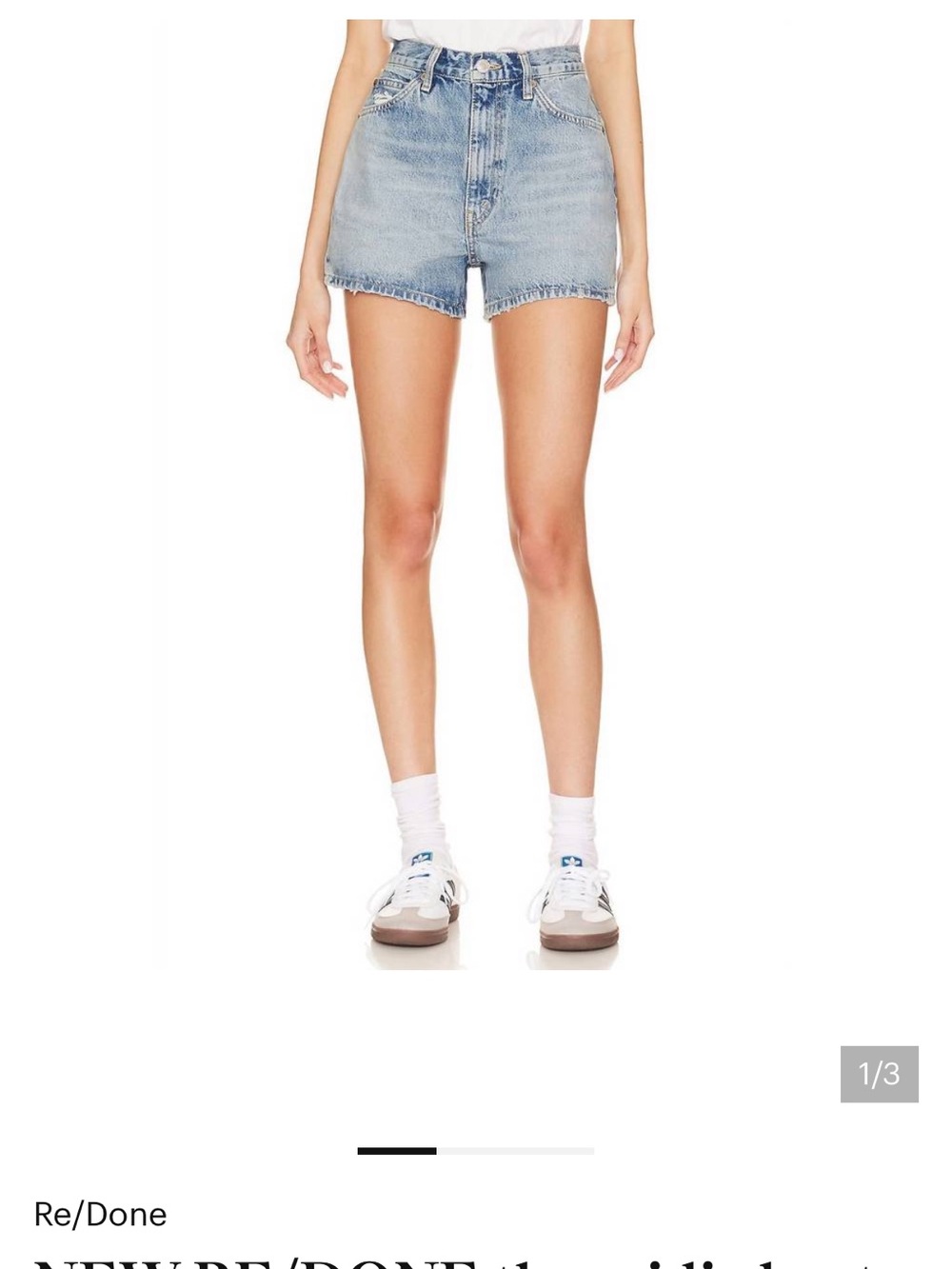 NEW RE/DONE the midi short in ripped tide 28